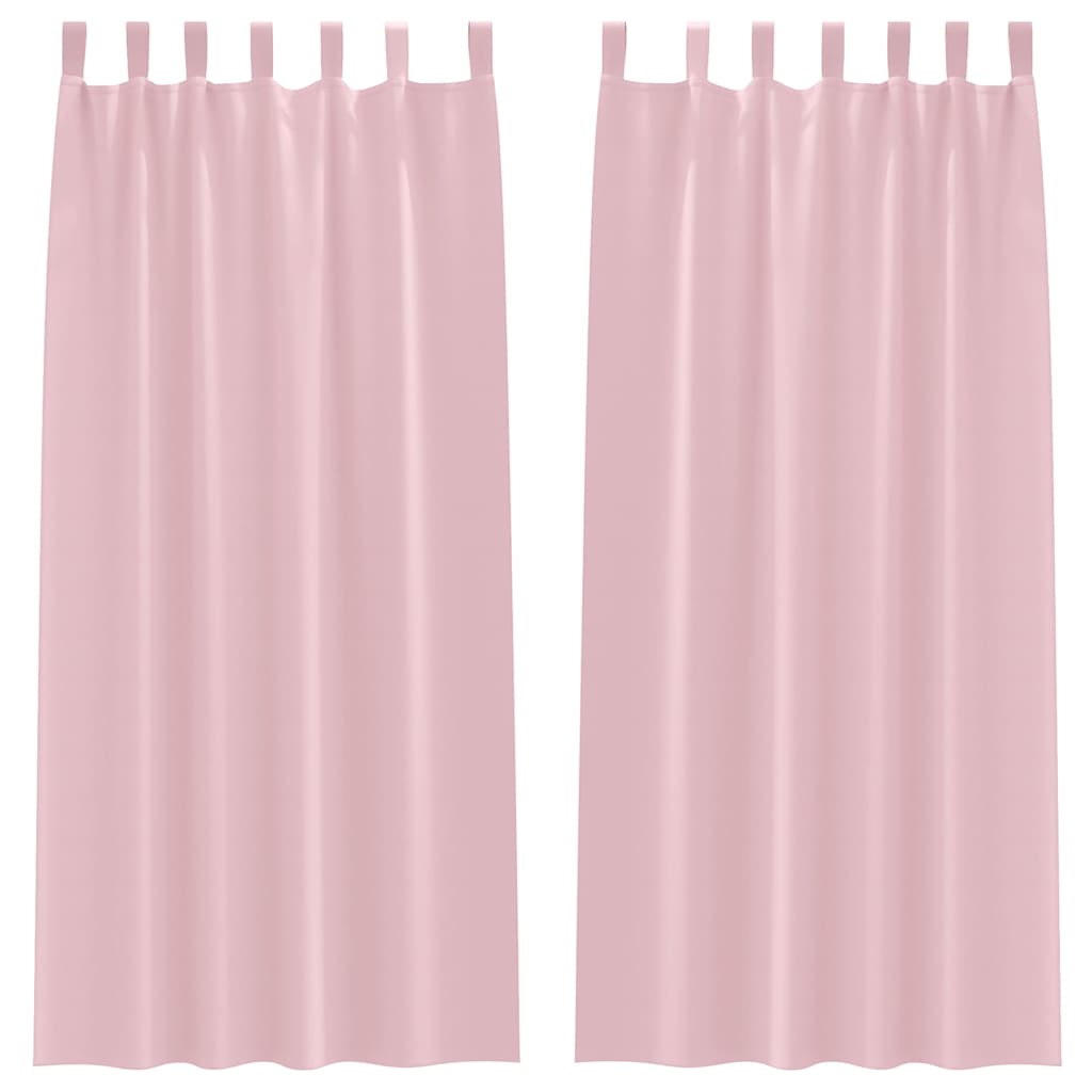 Verdunkelungs-Vorhänge mit Schlaufen 2 pcs Beige 260 x 140 cm