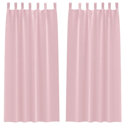 Verdunkelungs-Vorhänge mit Schlaufen 2 pcs Beige 260 x 140 cm