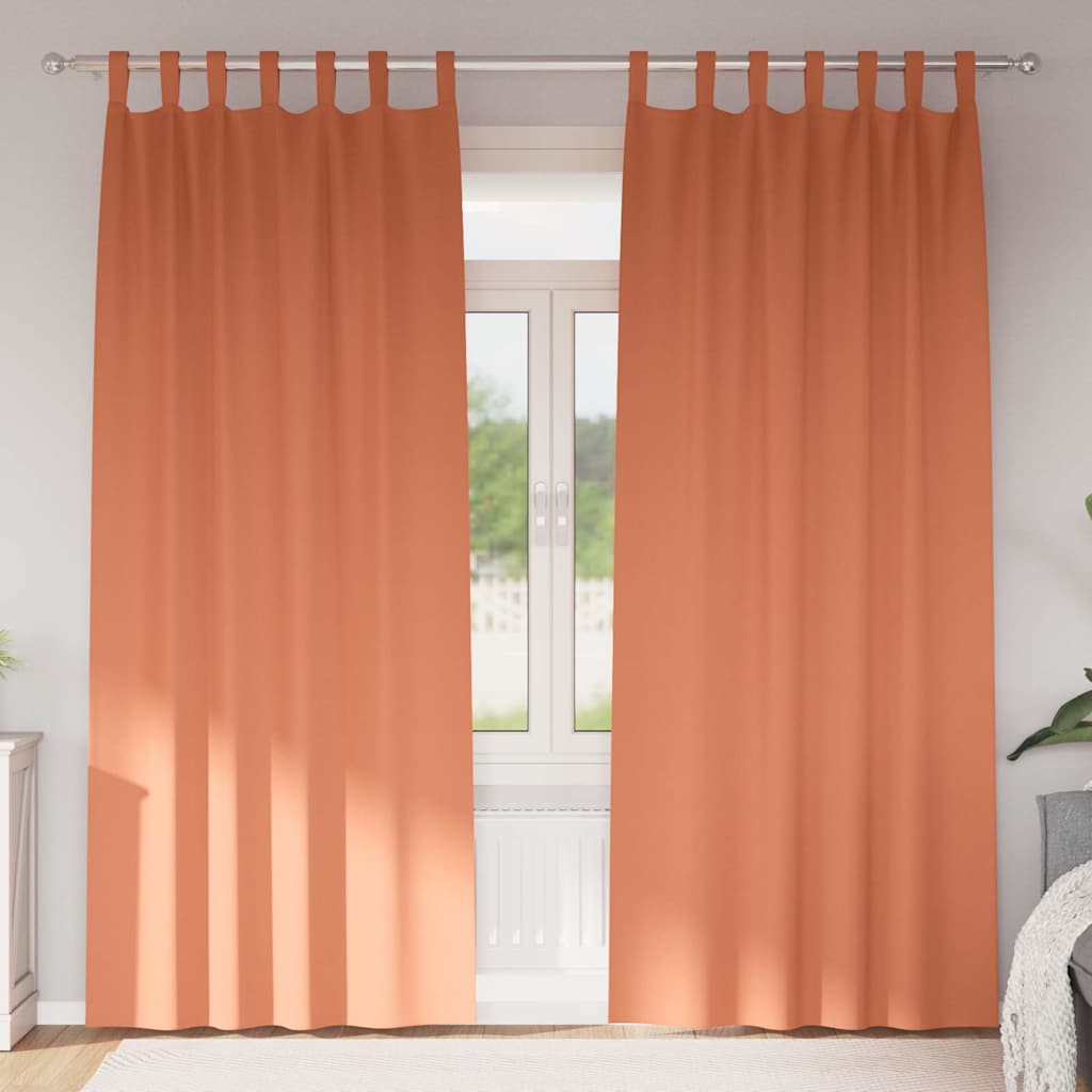 Verdunkelungs-Vorhänge mit Schlaufen 2 pcs Beige 260 x 140 cm