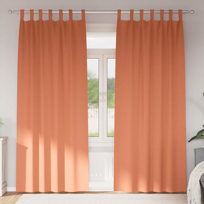 Verdunkelungs-Vorhänge mit Schlaufen 2 pcs Beige 260 x 140 cm