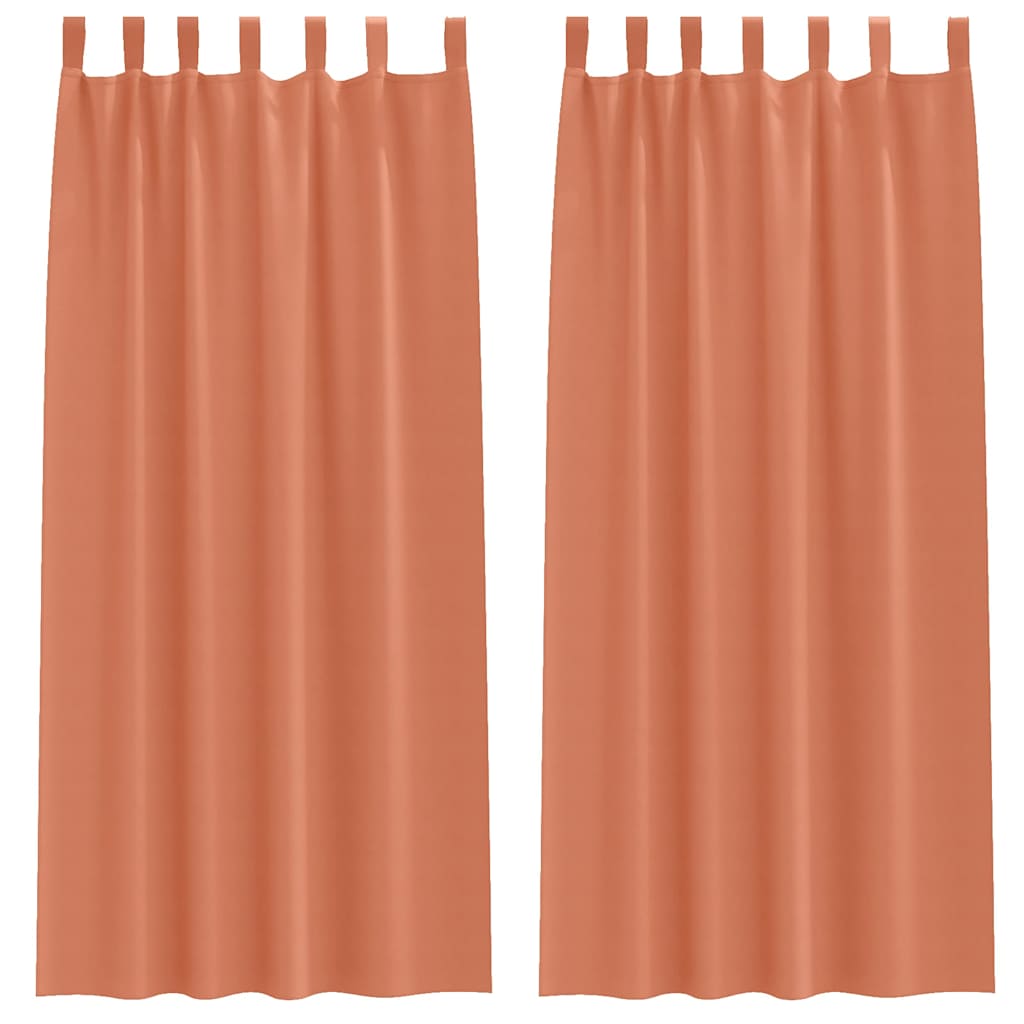 Verdunkelungs-Vorhänge mit Schlaufen 2 pcs Beige 260 x 140 cm