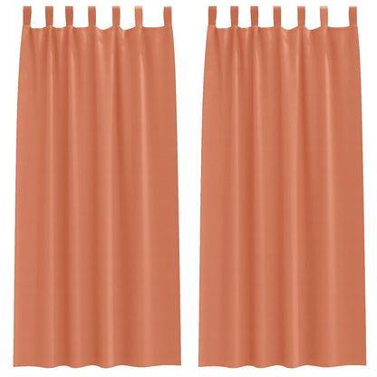 Verdunkelungs-Vorhänge mit Schlaufen 2 pcs Beige 260 x 140 cm
