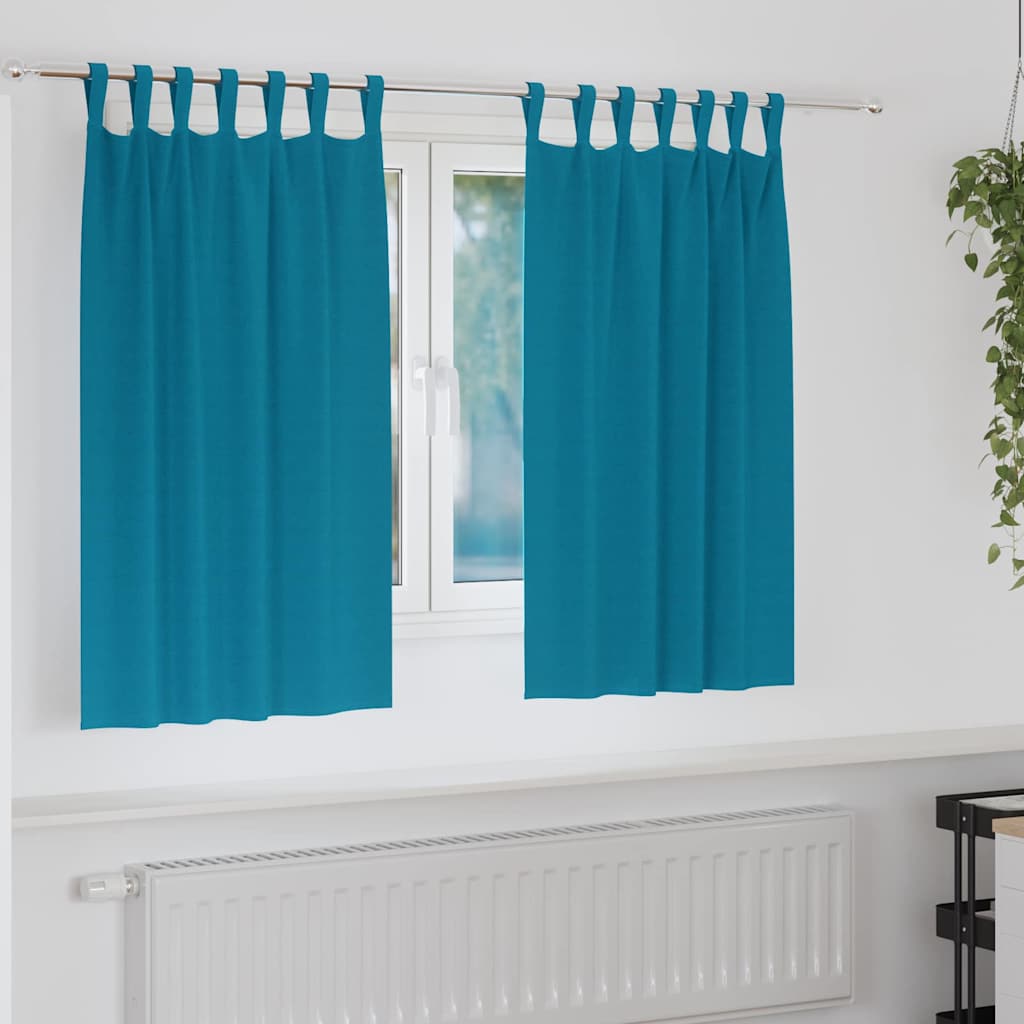 Verdunkelungs-Vorhänge mit Ringen 2 pcs Beige 140 x 140 cm