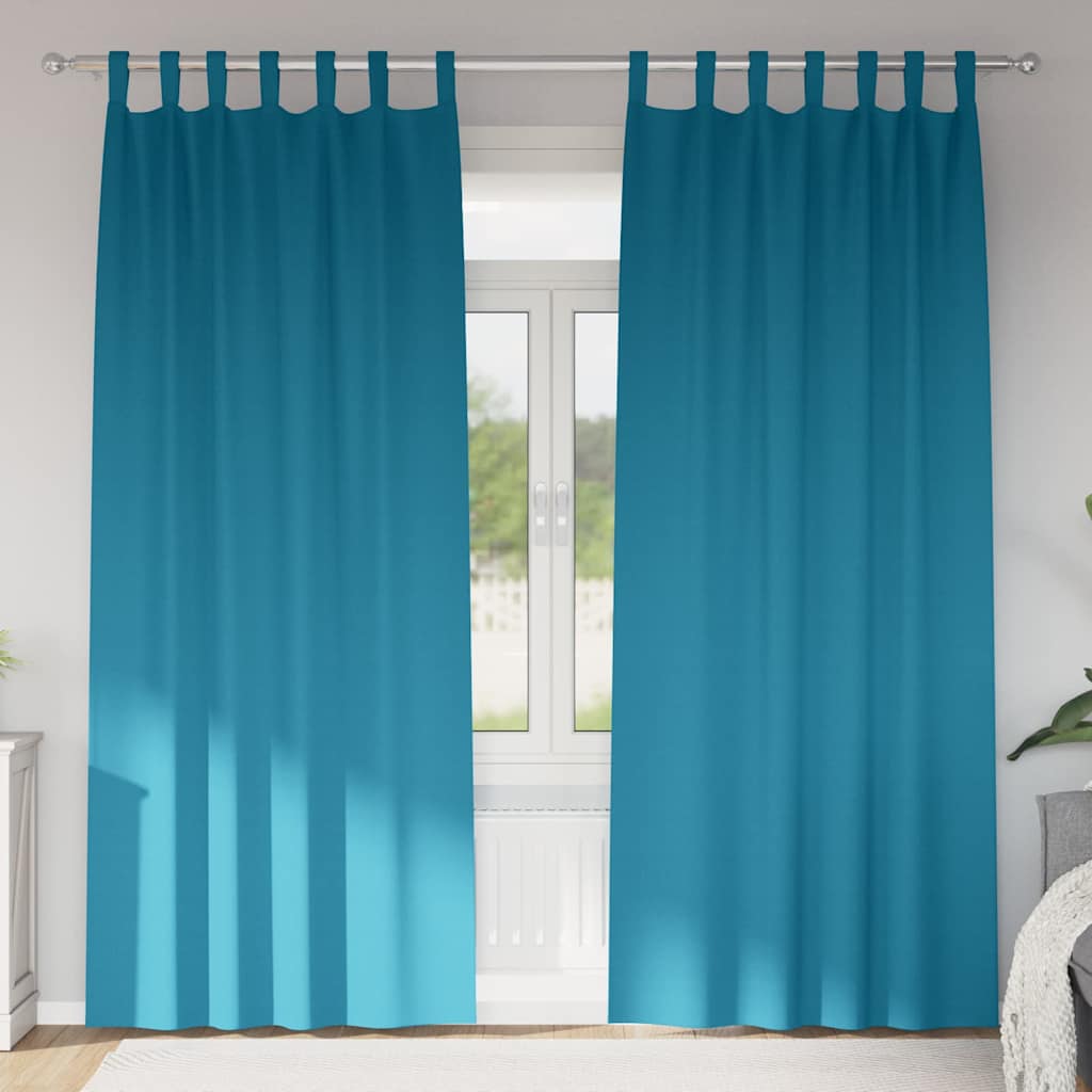 Verdunkelungs-Vorhänge mit Schlaufen 2 pcs Beige 260 x 140 cm