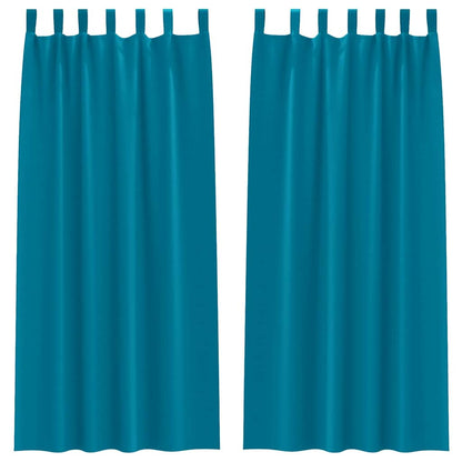 Verdunkelungs-Vorhänge mit Schlaufen 2 pcs Beige 260 x 140 cm