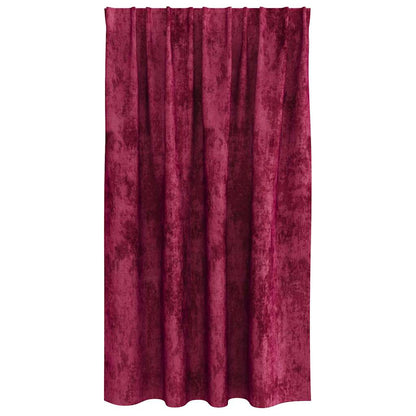 Samtvorhänge mit Vorhängen 2 pcs Weinrot 140 x 140 cm Samt