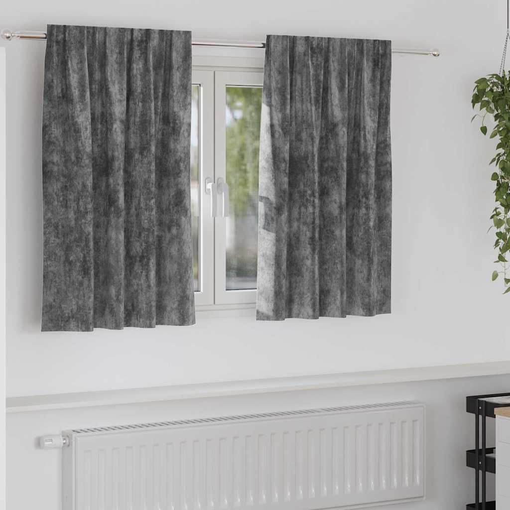 Samtvorhänge mit Vorhängen 2 pcs Weinrot 140 x 140 cm Samt