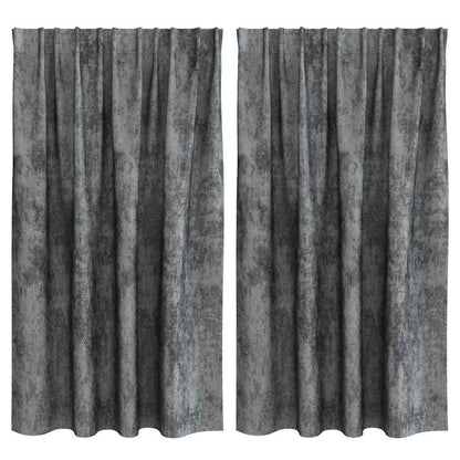 Samtvorhänge mit Vorhängen 2 pcs Weinrot 140 x 140 cm Samt