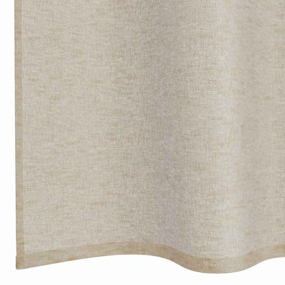 Voile-Vorhang mit Vorhängen 2 pcs Creme 140 x 140 cm Polyester