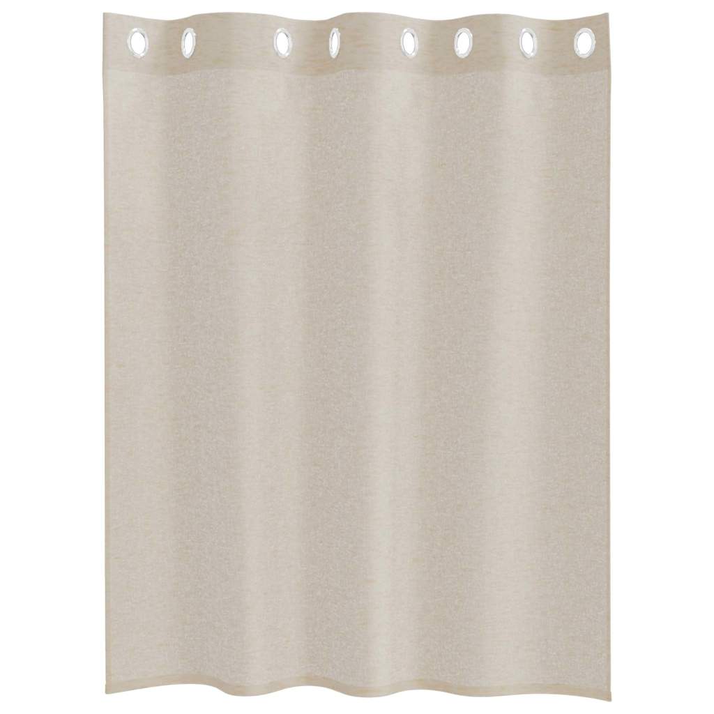 Voile-Vorhang mit Vorhängen 2 pcs Creme 140 x 140 cm Polyester