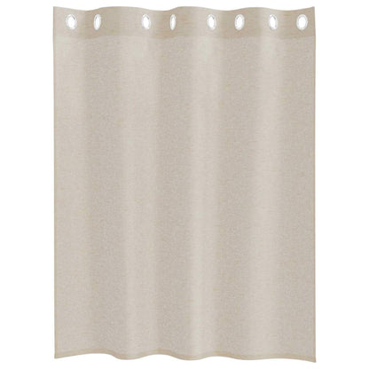 Voile-Vorhang mit Vorhängen 2 pcs Creme 140 x 140 cm Polyester