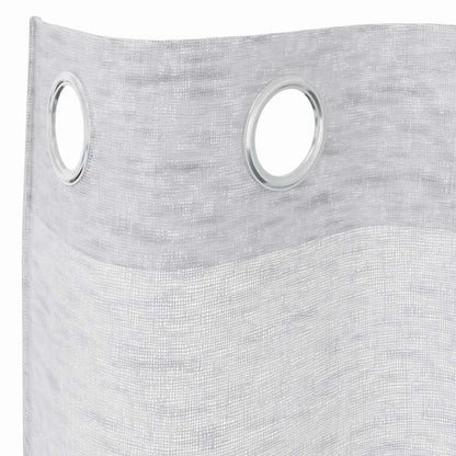 Voile-Vorhang mit Vorhängen 2 pcs Creme 140 x 140 cm Polyester