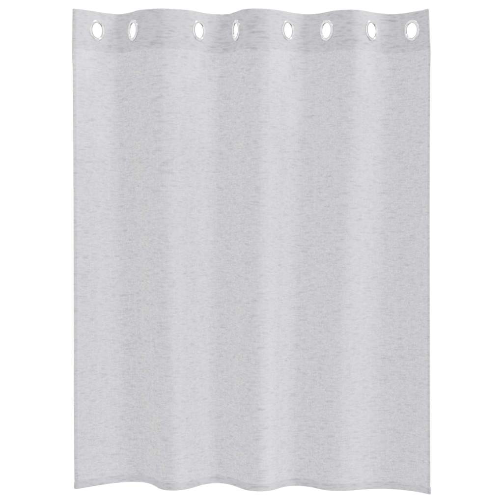 Voile-Vorhang mit Vorhängen 2 pcs Creme 140 x 140 cm Polyester