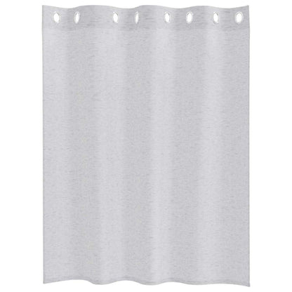 Voile-Vorhang mit Vorhängen 2 pcs Creme 140 x 140 cm Polyester
