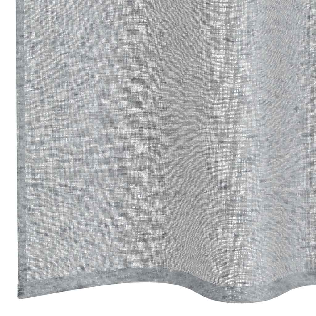 Voile-Vorhang mit Vorhängen 2 pcs Creme 140 x 140 cm Polyester