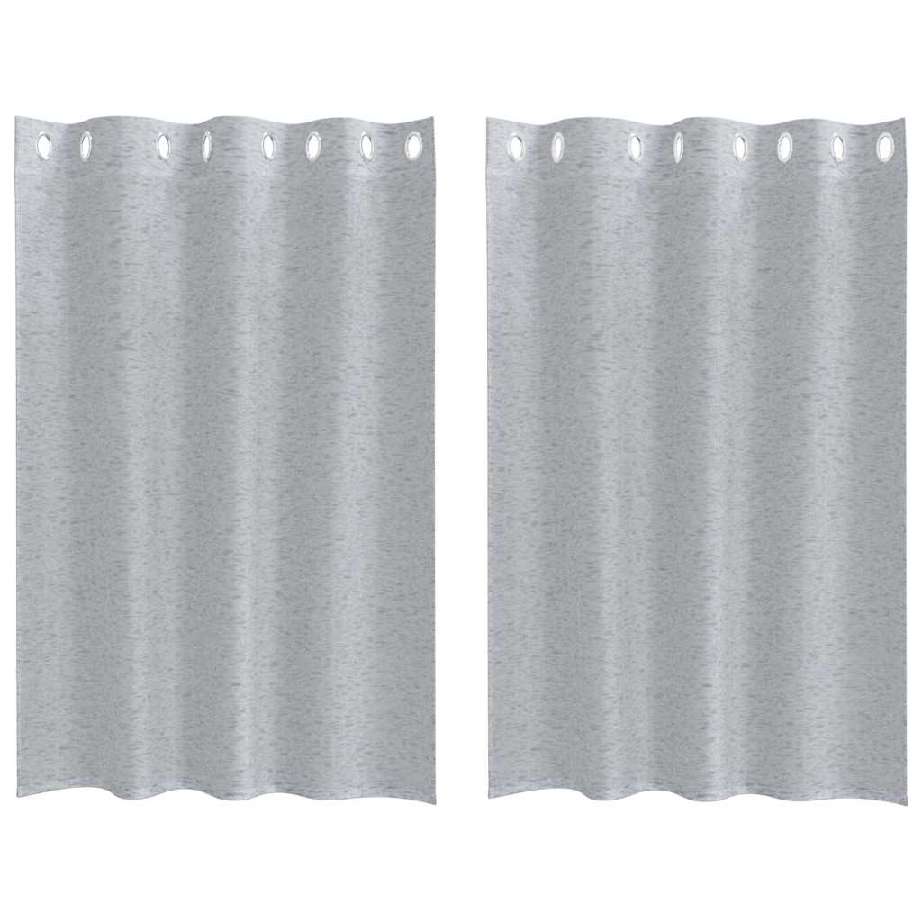 Voile-Vorhang mit Vorhängen 2 pcs Creme 140 x 140 cm Polyester