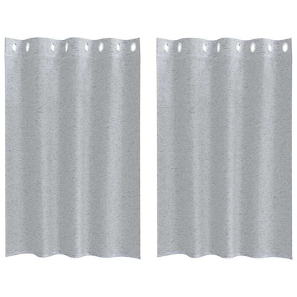 Voile-Vorhang mit Vorhängen 2 pcs Creme 140 x 140 cm Polyester