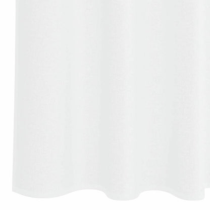 Voile-Vorhang mit Stangentaschen 2 pcs Weiß 175 x 140 cm Polyester
