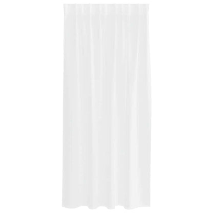 Voile-Vorhang mit Stangentaschen 2 pcs Weiß 175 x 140 cm Polyester