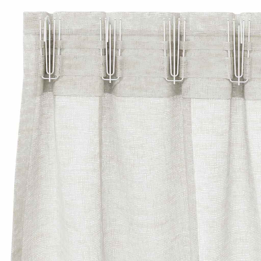 Voile-Vorhang mit Stangentaschen 2 pcs Weiß 175 x 140 cm Polyester