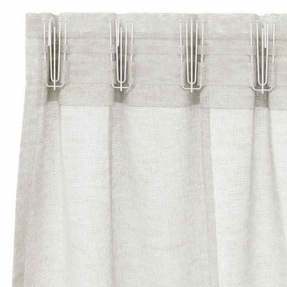 Voile-Vorhang mit Stangentaschen 2 pcs Weiß 175 x 140 cm Polyester