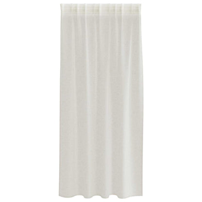 Voile-Vorhang mit Stangentaschen 2 pcs Weiß 175 x 140 cm Polyester