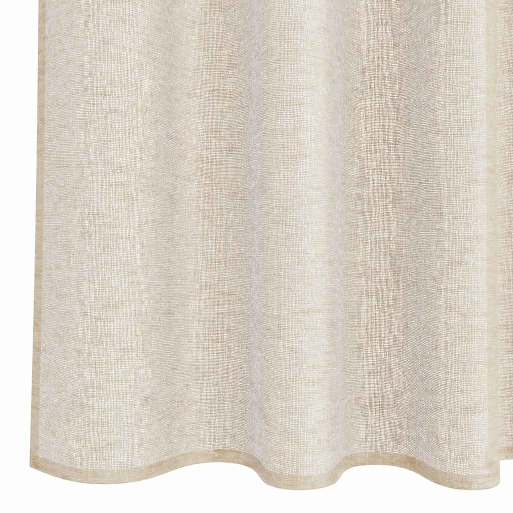 Voile-Vorhang mit Stangentaschen 2 pcs Weiß 175 x 140 cm Polyester