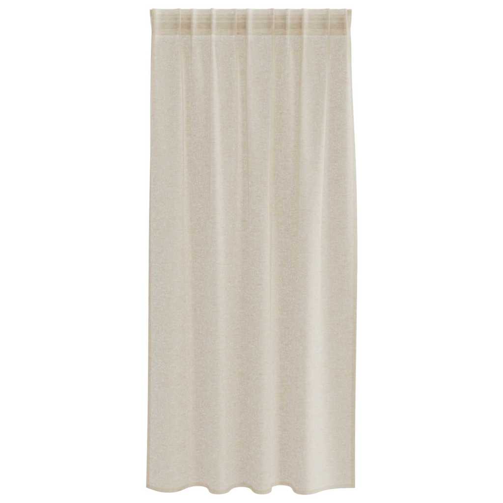 Voile-Vorhang mit Stangentaschen 2 pcs Weiß 175 x 140 cm Polyester