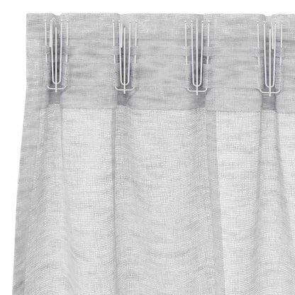 Voile-Vorhang mit Stangentaschen 2 pcs Weiß 175 x 140 cm Polyester