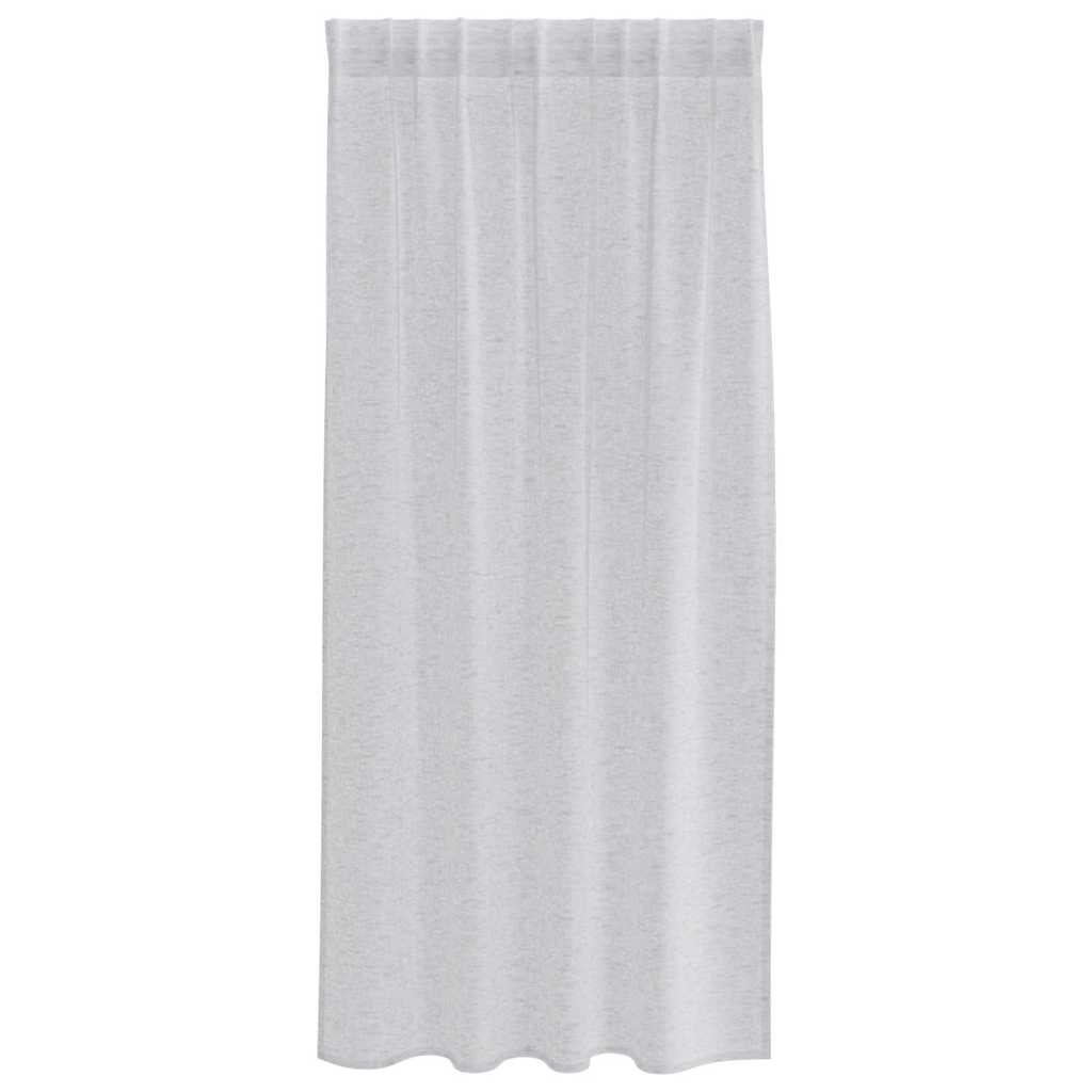Voile-Vorhang mit Stangentaschen 2 pcs Weiß 175 x 140 cm Polyester