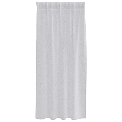 Voile-Vorhang mit Stangentaschen 2 pcs Weiß 175 x 140 cm Polyester