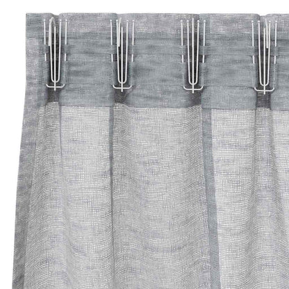 Voile-Vorhang mit Stangentaschen 2 pcs Weiß 175 x 140 cm Polyester