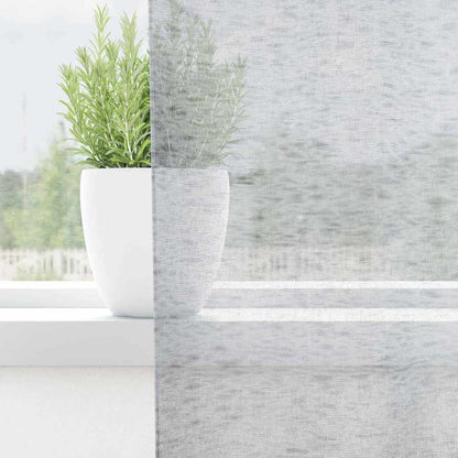 Voile-Vorhang mit Stangentaschen 2 pcs Weiß 175 x 140 cm Polyester
