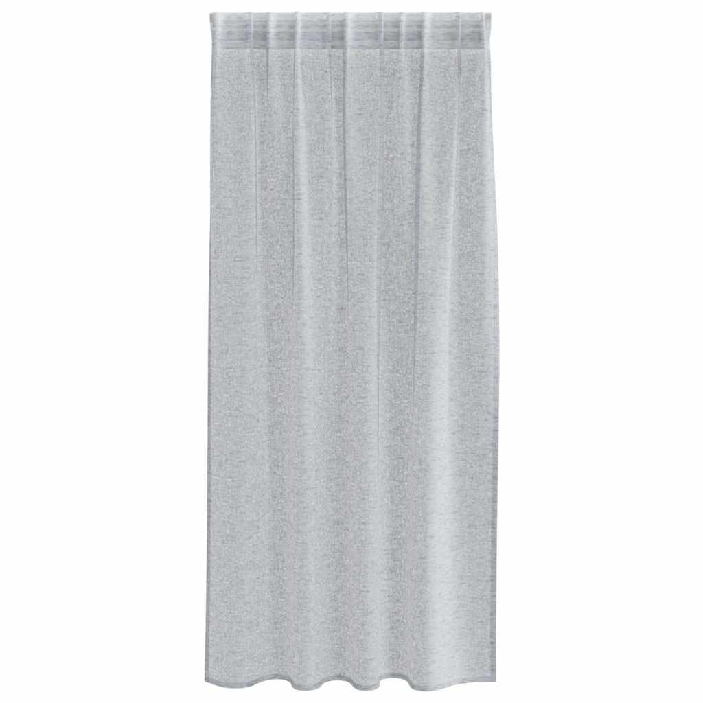 Voile-Vorhang mit Stangentaschen 2 pcs Weiß 175 x 140 cm Polyester