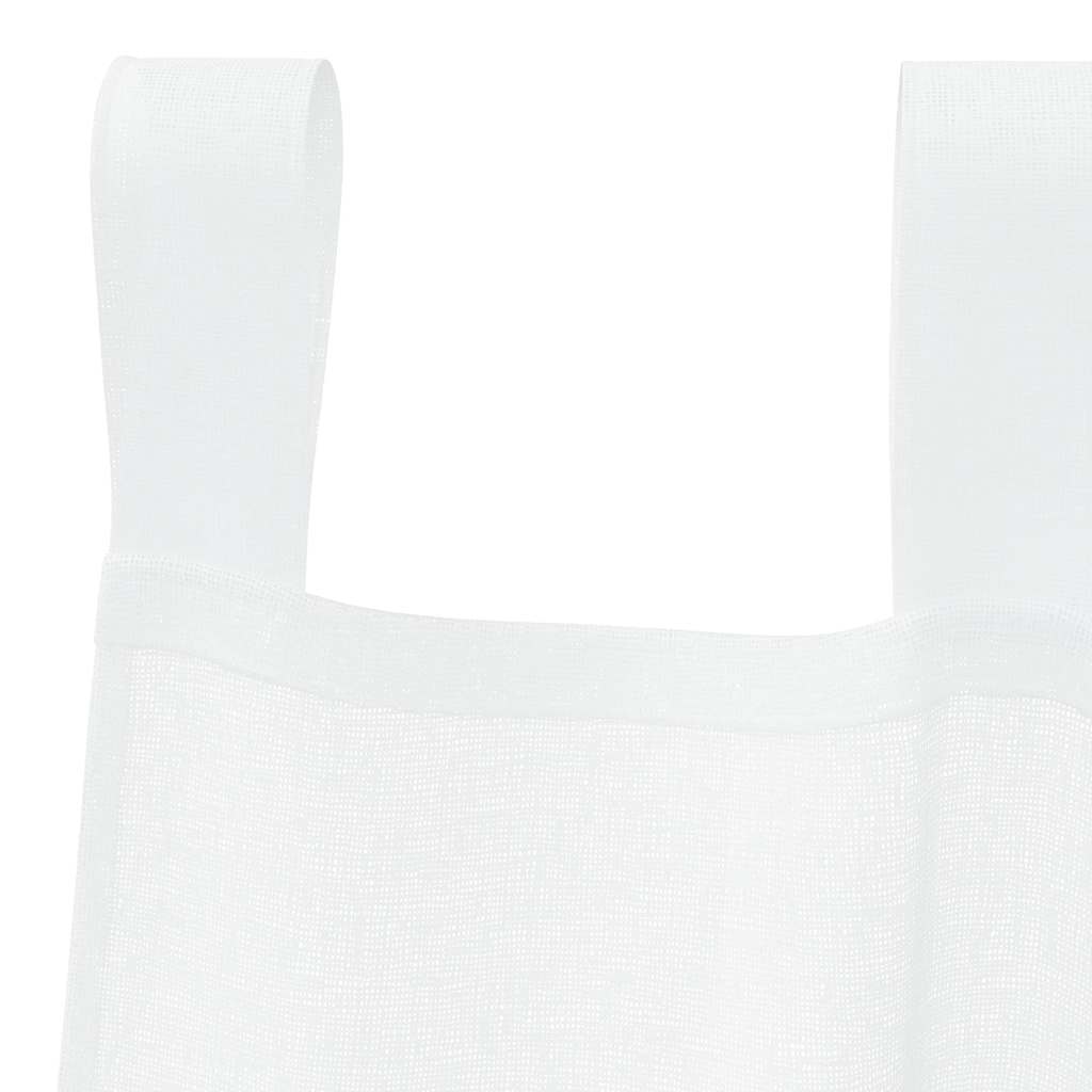 Voile-Vorhang mit Schlaufen 2 pcs Weiß 260 x 140 cm Polyester
