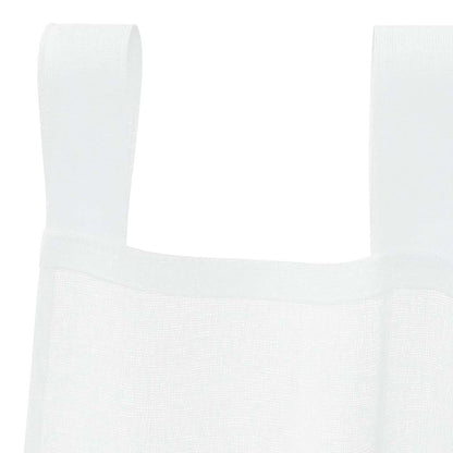 Voile-Vorhang mit Schlaufen 2 pcs Weiß 260 x 140 cm Polyester