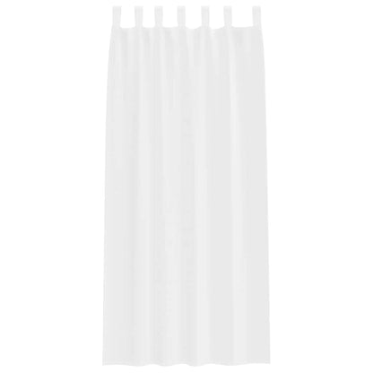Voile-Vorhang mit Schlaufen 2 pcs Weiß 260 x 140 cm Polyester