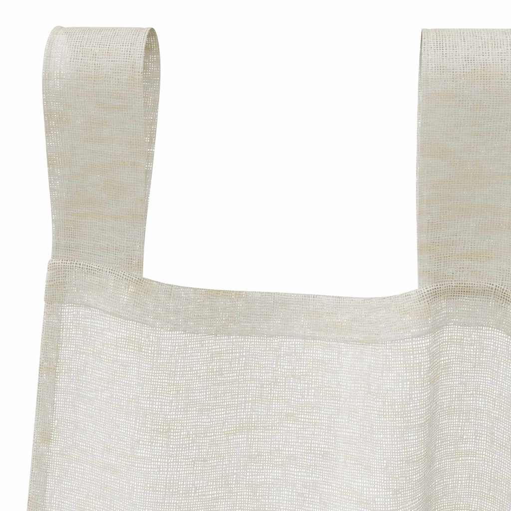 Voile-Vorhang mit Vorhängen 2 pcs Weiß 225 x 140 cm Polyester