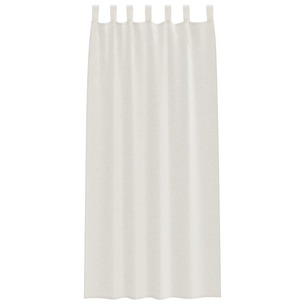 Voile-Vorhang mit Vorhängen 2 pcs Weiß 225 x 140 cm Polyester