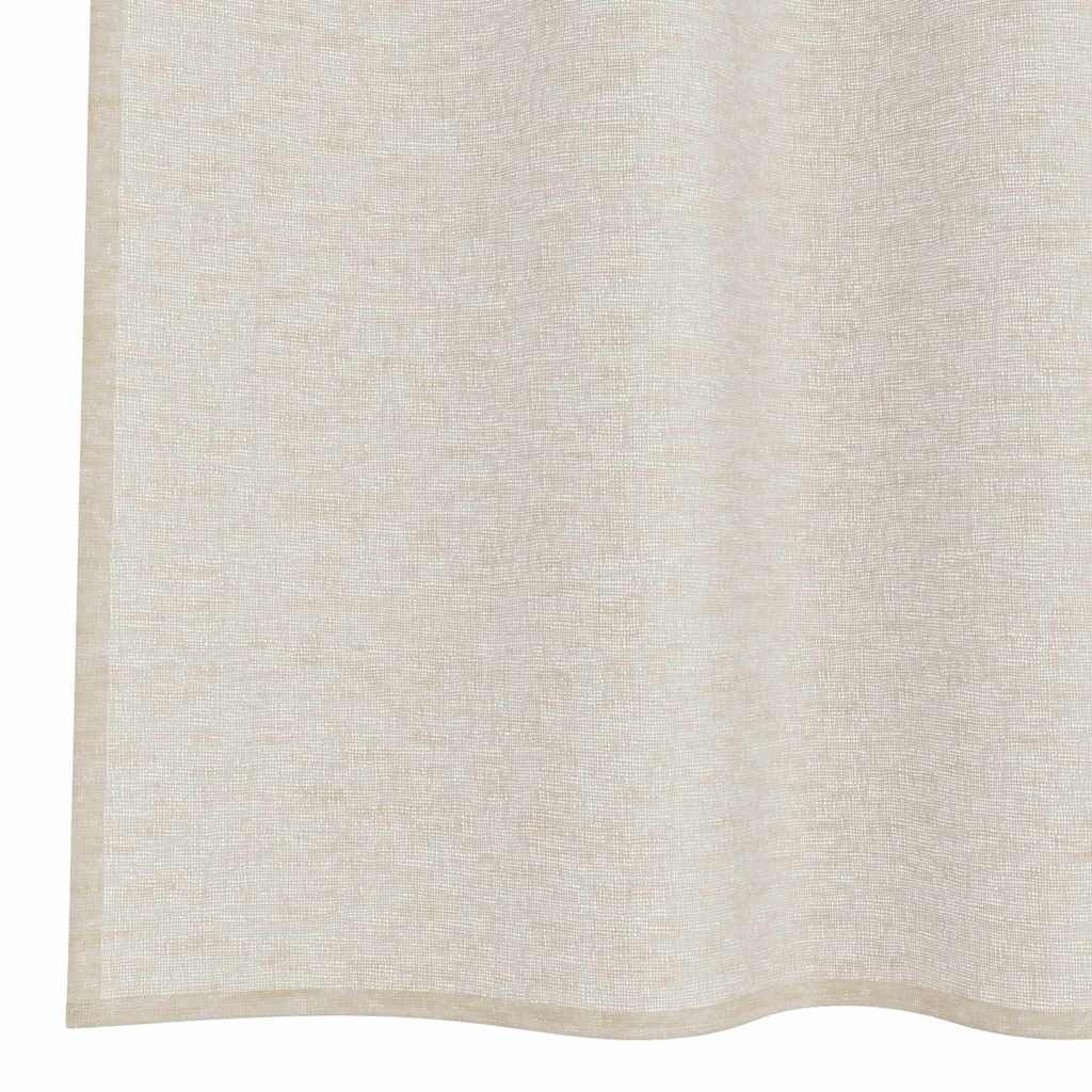 Voile-Vorhang mit Schlaufen 2 pcs Weiß 260 x 140 cm Polyester