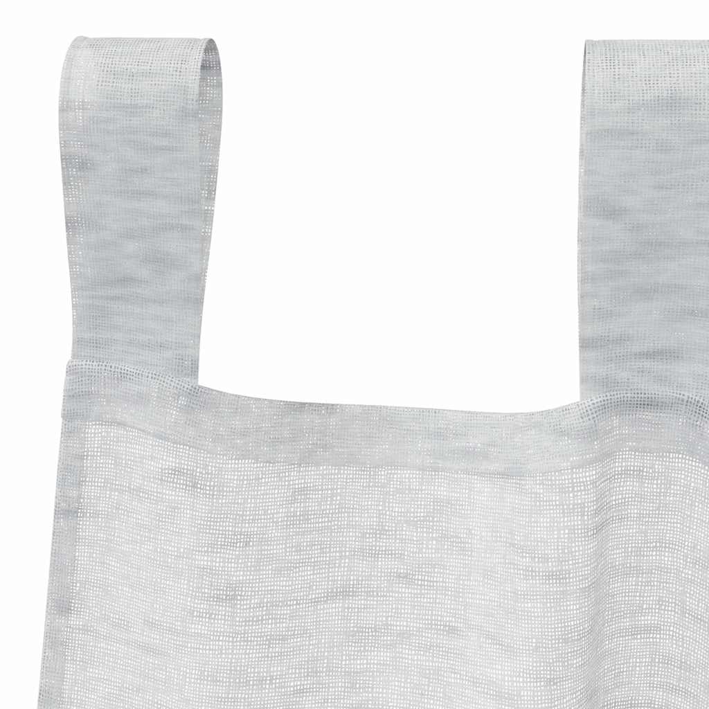 Voile-Vorhang mit Vorhängen 2 pcs Weiß 225 x 140 cm Polyester