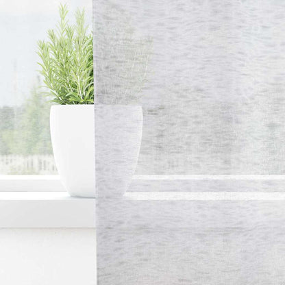 Voile-Vorhang mit Schlaufen 2 pcs Weiß 245 x 140 cm Polyester