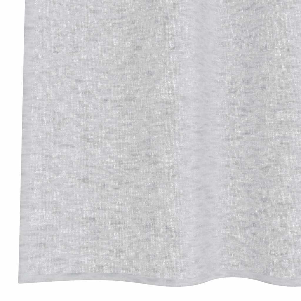 Voile-Vorhang mit Schlaufen 2 pcs Weiß 260 x 140 cm Polyester