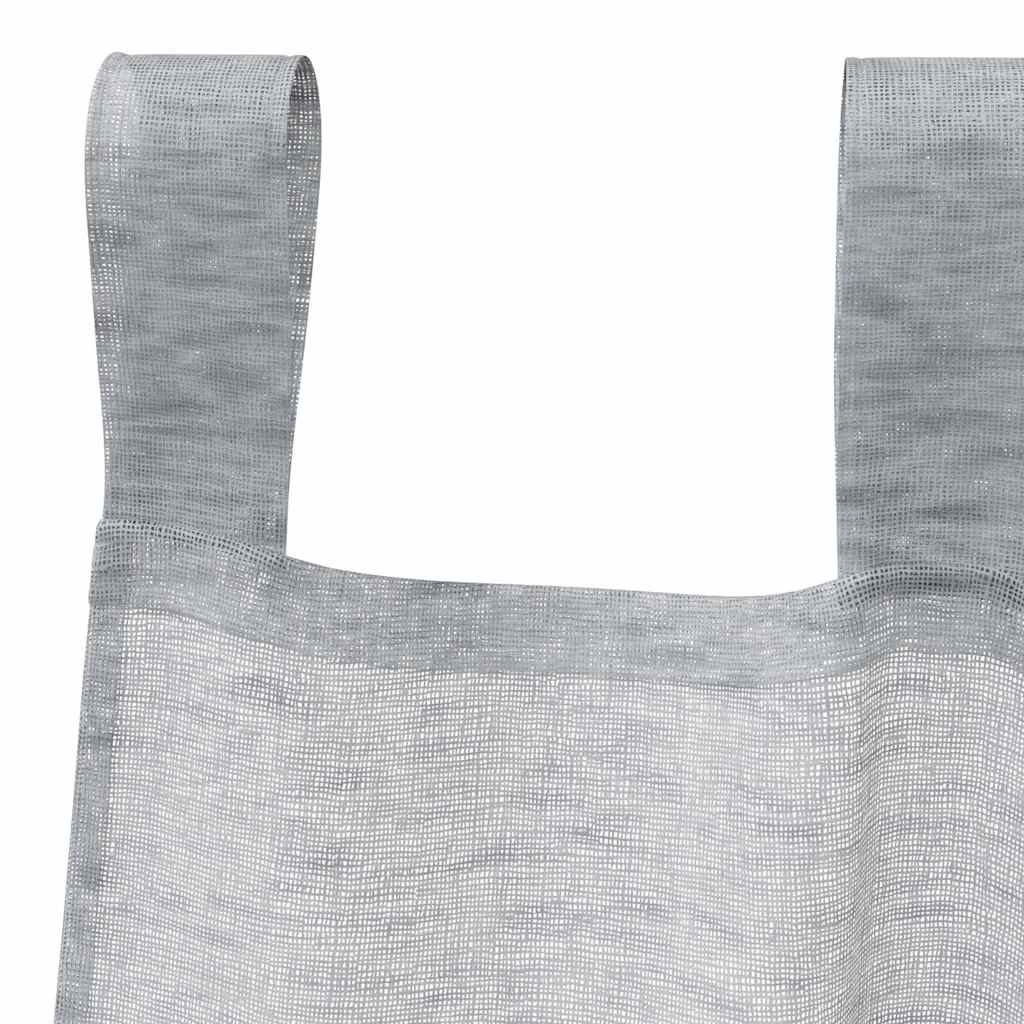 Voile-Vorhang mit Schlaufen 2 pcs Weiß 245 x 140 cm Polyester