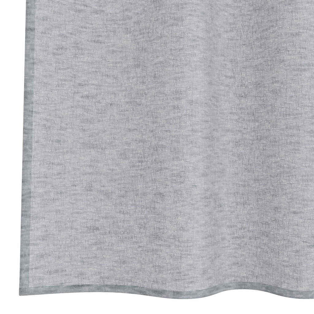 Voile-Vorhang mit Schlaufen 2 pcs Weiß 245 x 140 cm Polyester