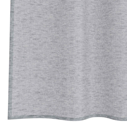 Voile-Vorhang mit Schlaufen 2 pcs Weiß 245 x 140 cm Polyester