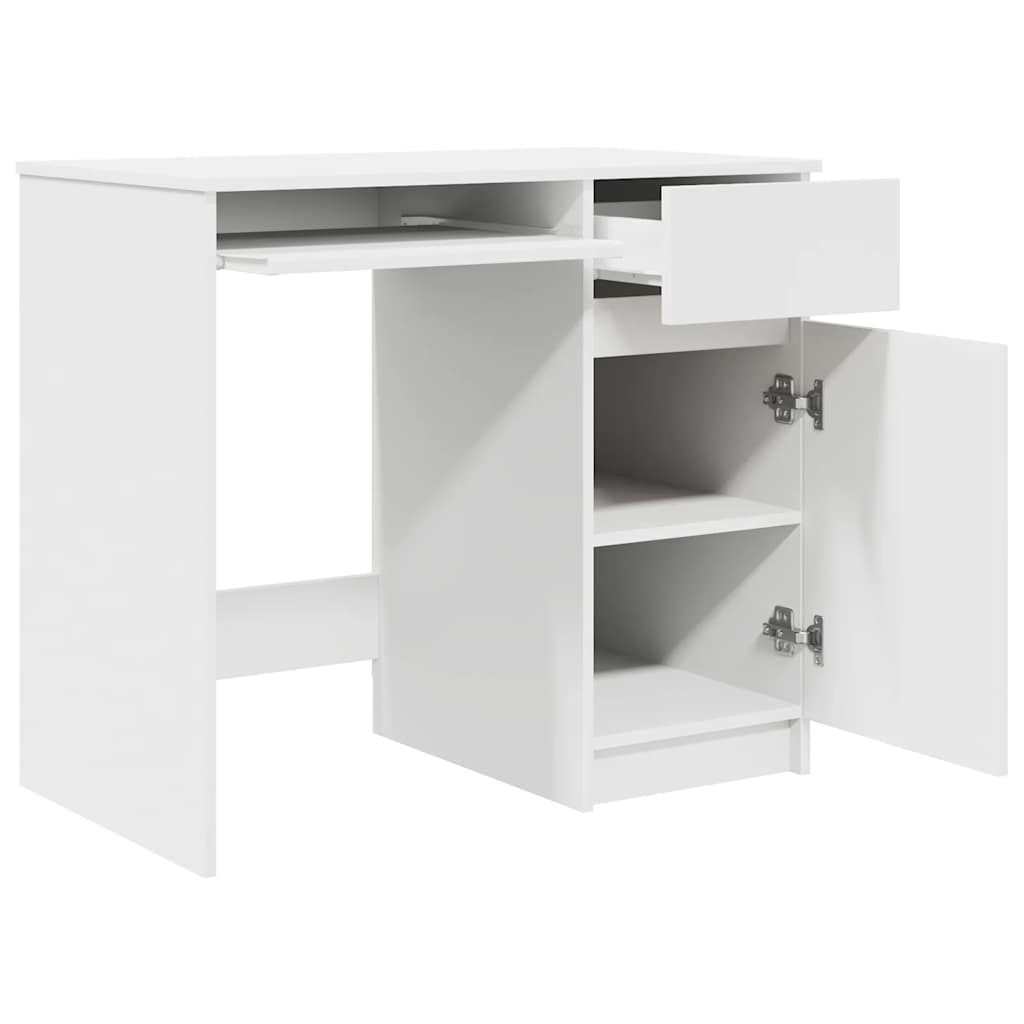 Schreibtisch Schwarz Eichen-Optik 86x49x76 cm Holzwerkstoff