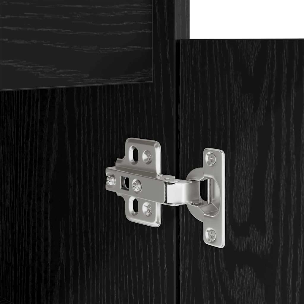 Schreibtisch Schwarz Eichen-Optik 86x49x76 cm Holzwerkstoff