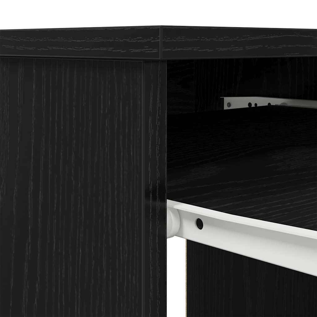 Schreibtisch Schwarz Eichen-Optik 86x49x76 cm Holzwerkstoff