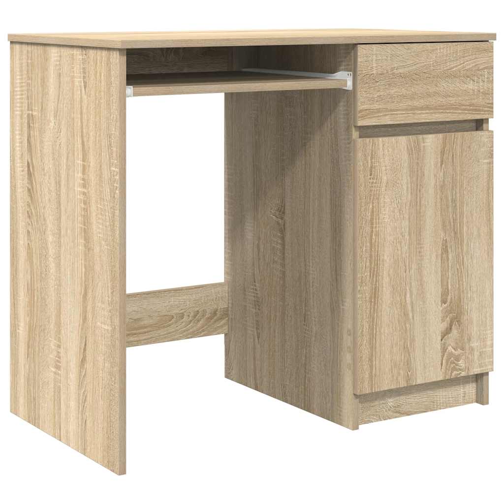 Schreibtisch Schwarz Eichen-Optik 86x49x76 cm Holzwerkstoff